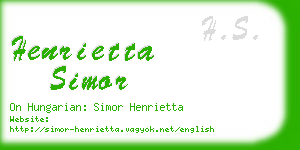 henrietta simor business card